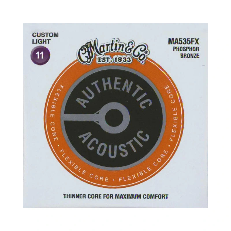 Martin MA535FX Authentic Acoustic Flexible Core Custom Light 6-String Guitar Set