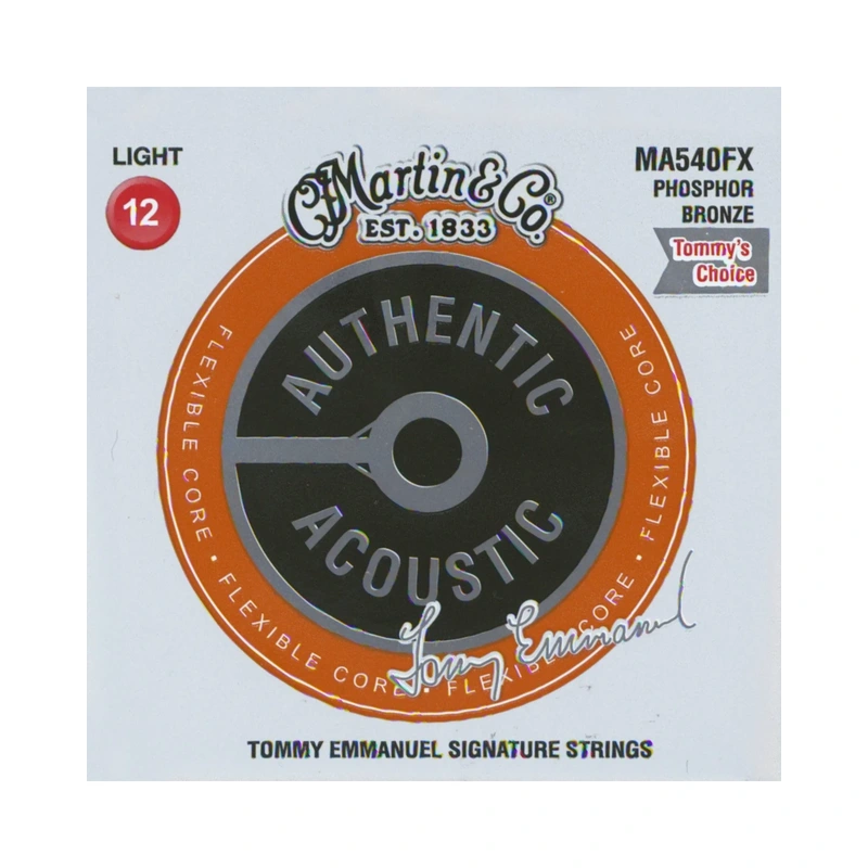 Martin MA540FX Authentic Acoustic Flexible Core Light Tommy Emmanuel 6-string Guitar Set