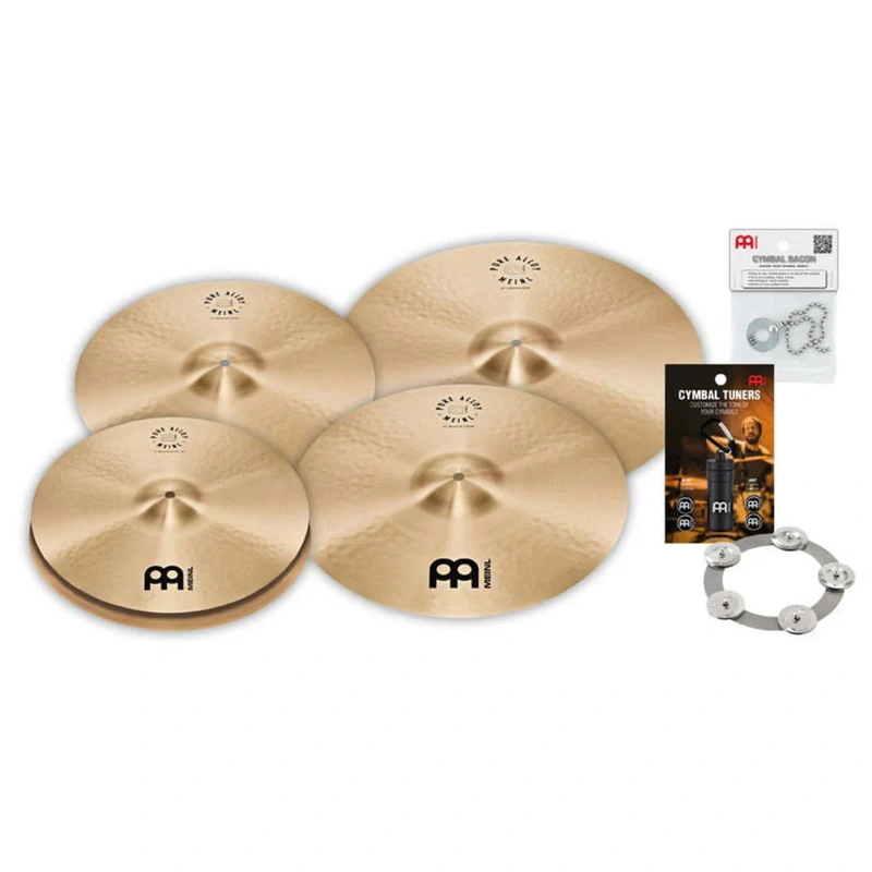 Meinl Cymbal Set Pure Alloy Series, 14" Hi-hat - 16" & 18" Crash - 20" Ride