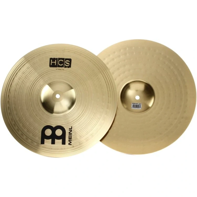 Meinl Cymbals HCS14H 14" HCS Brass Hihat [Hi hat] Cymbals for Drum Set, Pair