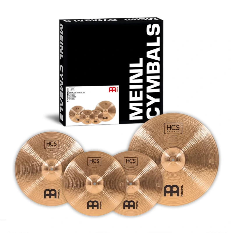 Meinl HCS Bronze Complete Cymbals Set - 14" HiHats, 16" Crash and 20" Ride