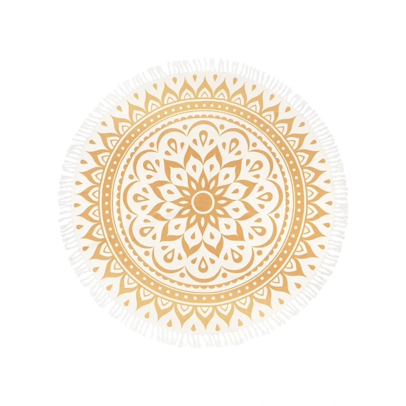 Meinl Sonic Energy 78" Meditation Rug W/ Vintage Gold Floral