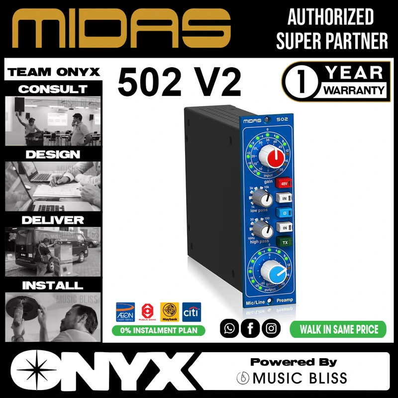 Midas 502 V2 500 Series Microphone Preamp