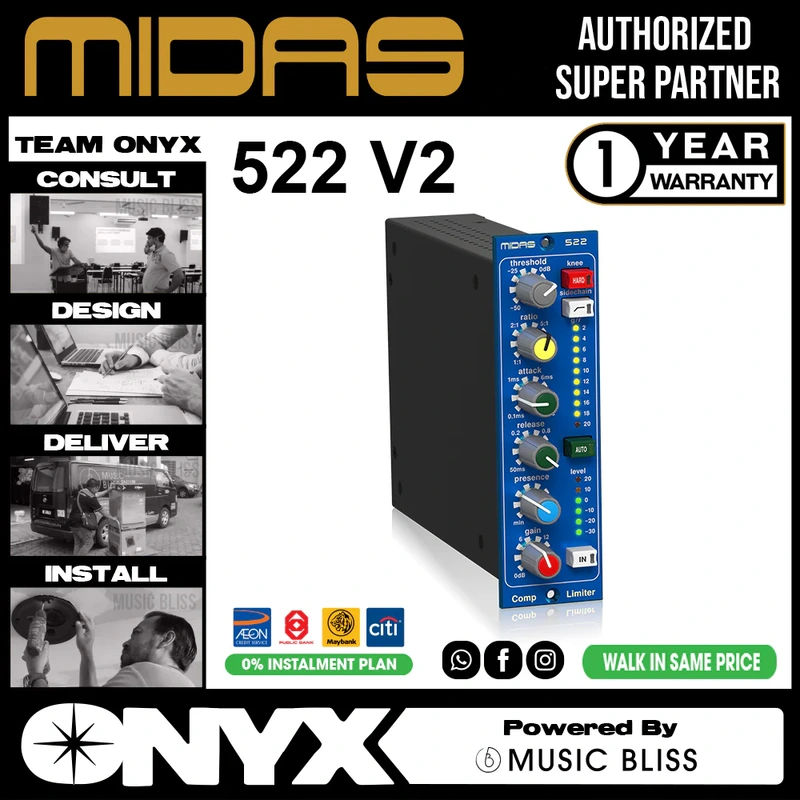 Midas 522 V2 500 Series Compressor/Limiter