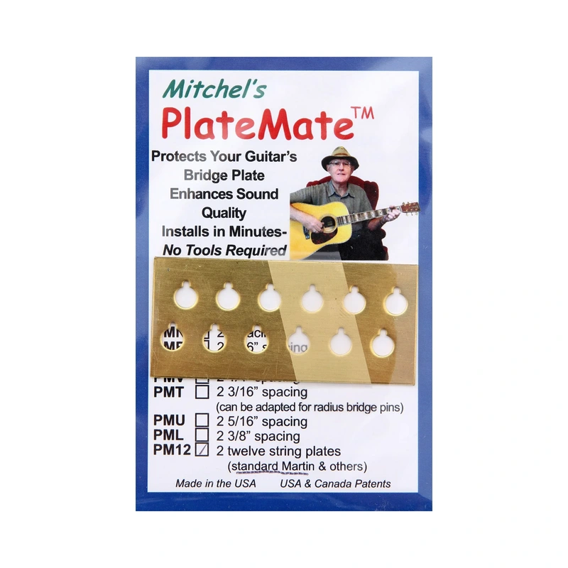 Mitchel's Acoustic Guitar "Plate Mate", 12 String Spacing for Martin 12-String Guitars
