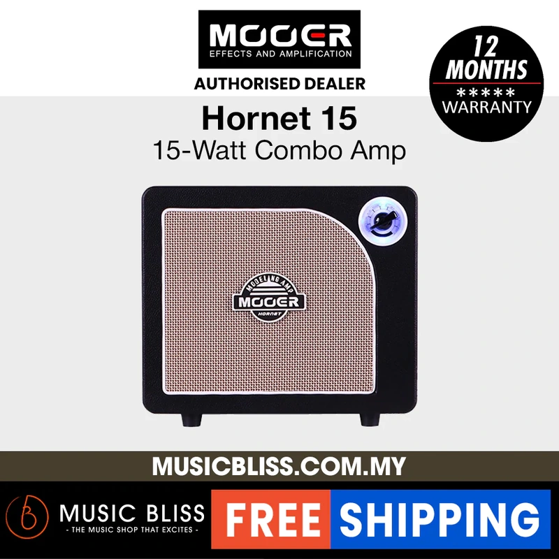 Mooer Hornet 15-Watt Modeling Guitar Amplifier - Black