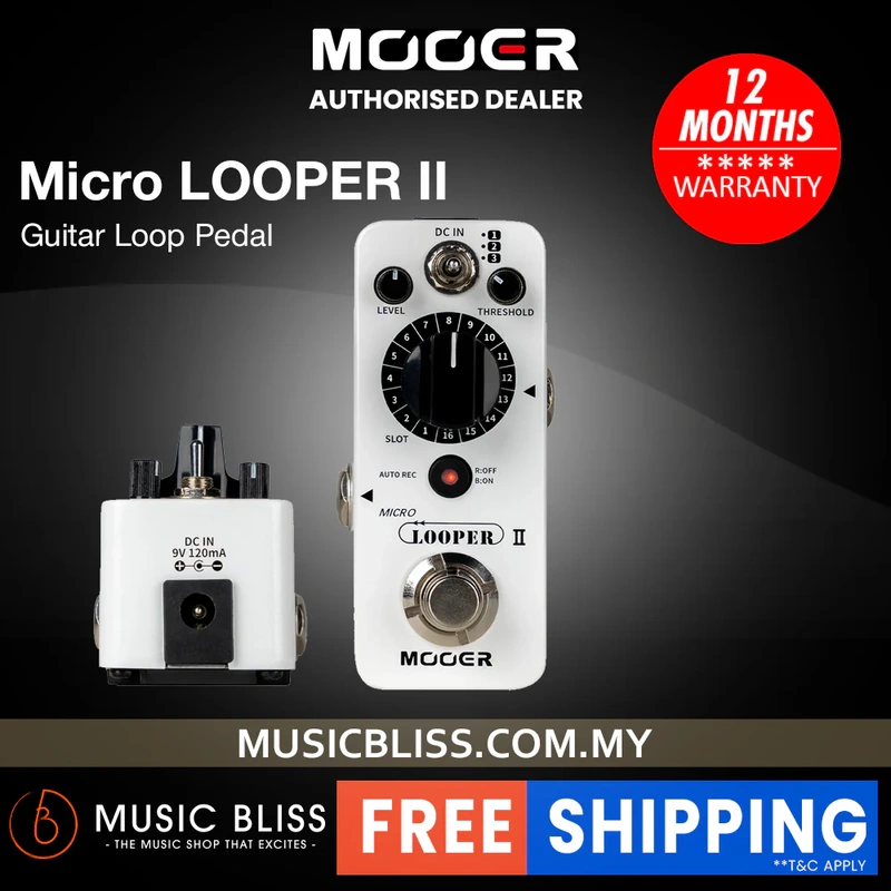 Mooer Micro Looper II Guitar Loop Pedal
