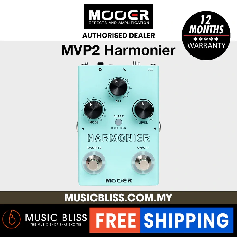 Mooer MVP2 Harmonier Vocal Processor Pedal