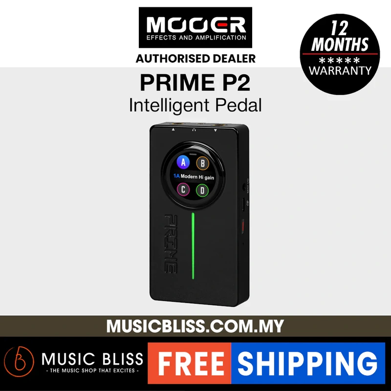 Mooer Prime P2 Multi-Effects Pedal Processor - Black