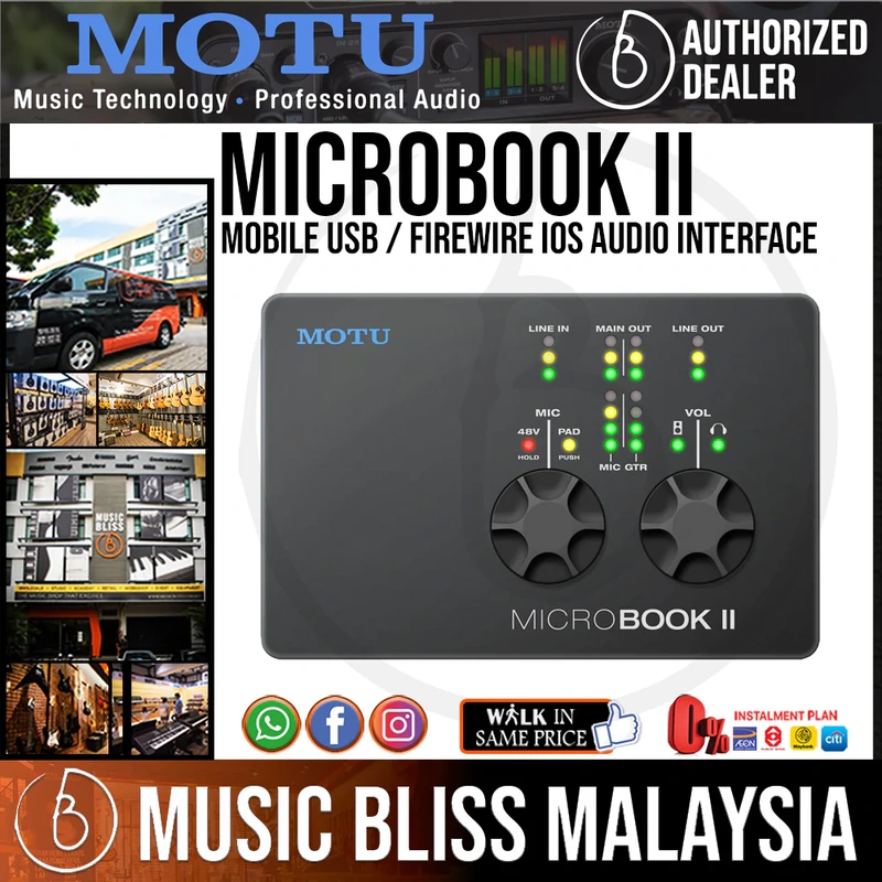 MOTU MicroBook IIc Mobile USB / FireWire iOS Audio Interface
