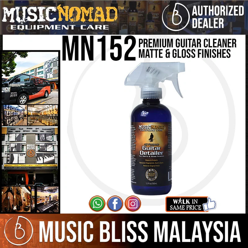 Music Nomad MN152 Premium Guitar Cleaner for Matte and Gloss Finishes, 12 oz.