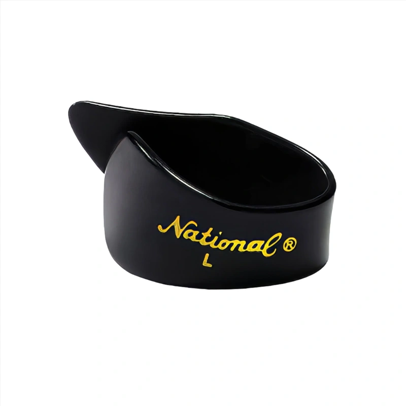 National NP8 Celluloid Thumbpicks, Large, Black, 4-Pack