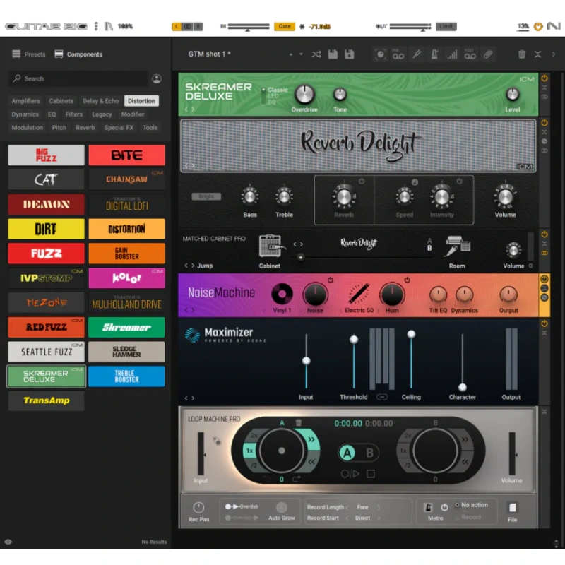Native Instruments Guitar Rig 7 Pro Upgrade from Guitar Rig 5-7 LE Guitar Amp & Effects Software
