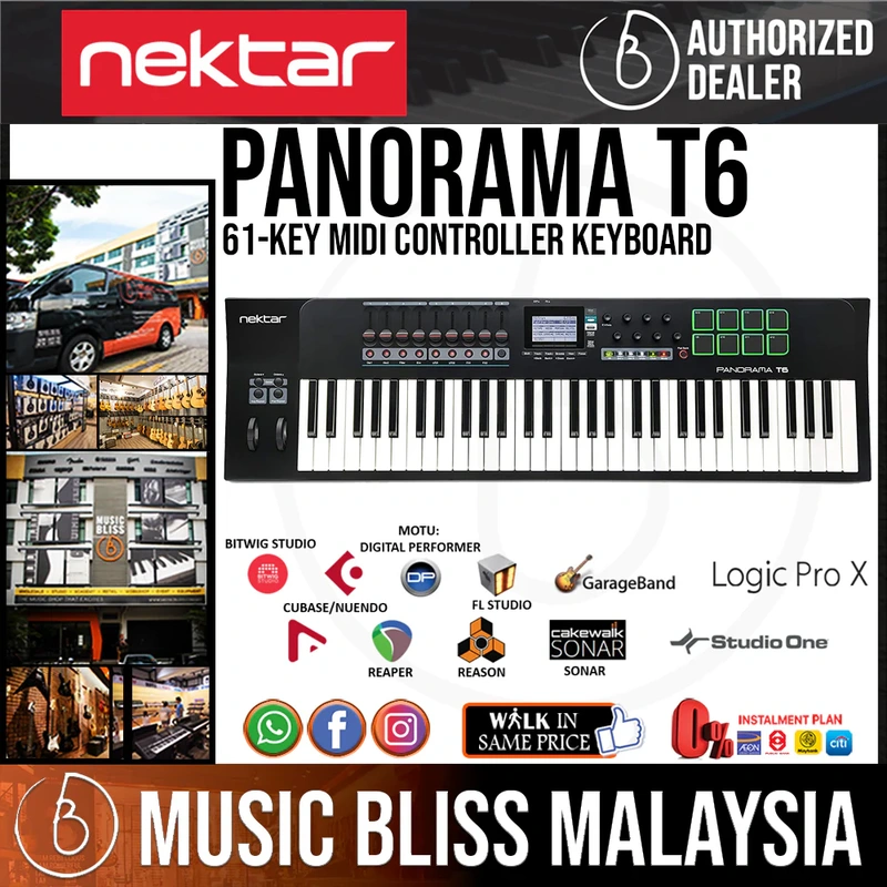 Nektar Panorama T6 61-key MIDI Controller Keyboard