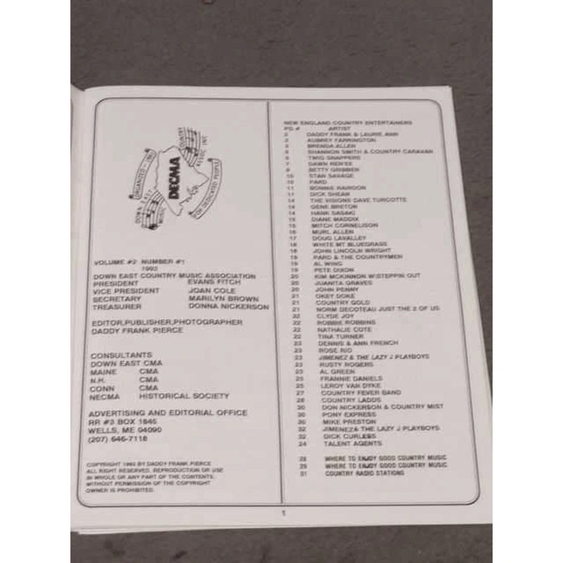 New England Country Music Guidebook (1993)