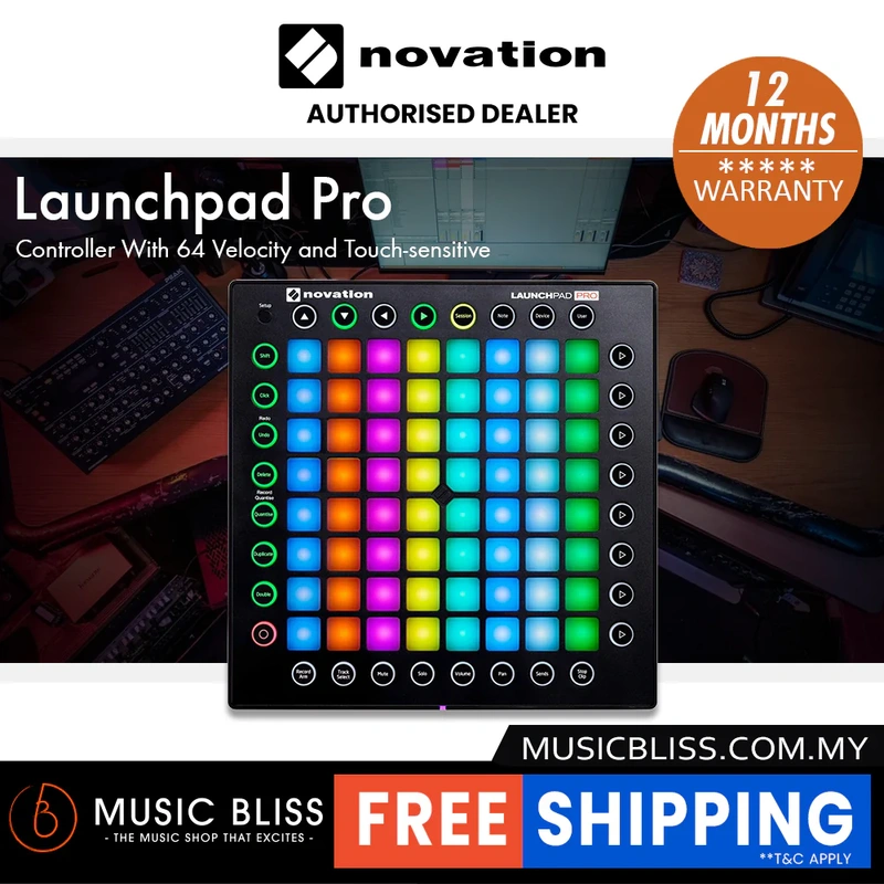 Novation Launchpad Pro Pad Controller With 64 Velocity and Touch-sensitive