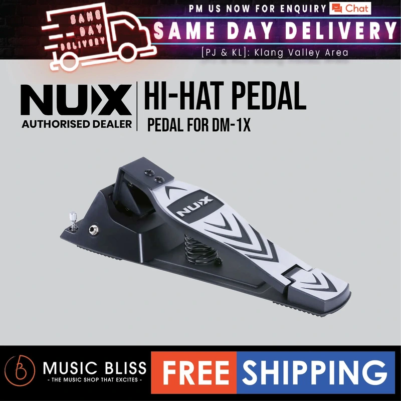 NUX Hi-Hat Kick Pedal Controller Digital Drum Compatible With Majority Digital Drum for DM-1X