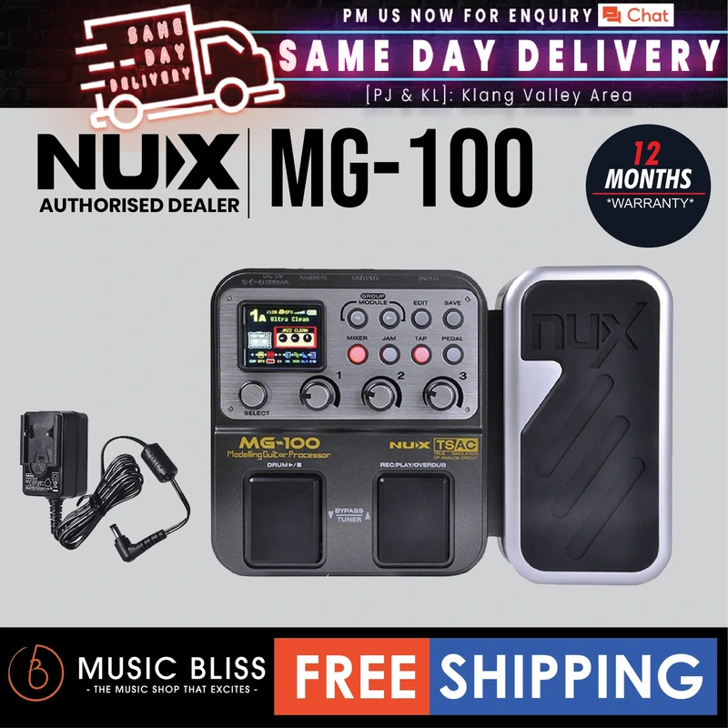 NUX MG100 Multi Effects Modelling Processor Effect Pedal