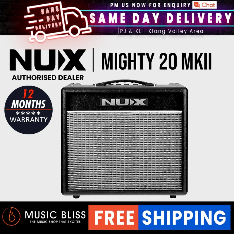 NUX Mighty 20 MKII 20-watt Compact Guitar Amplifier