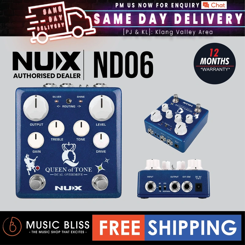 NUX NDO6 Queen of Tone Dual Overdrive Pedal