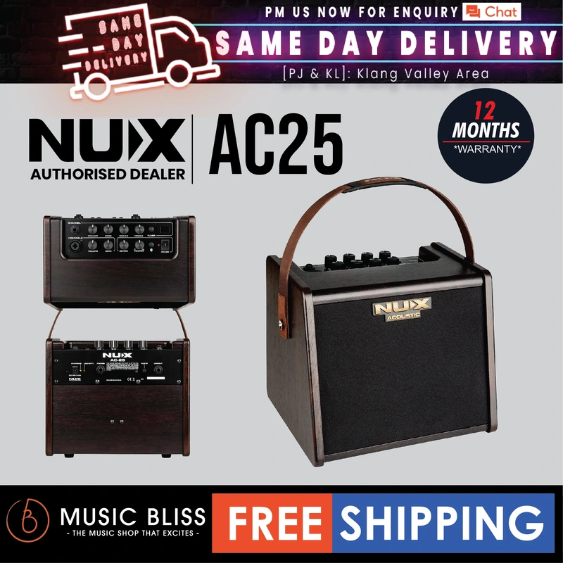 NUX Stageman AC25 25-watt Acoustic Guitar Amplifier