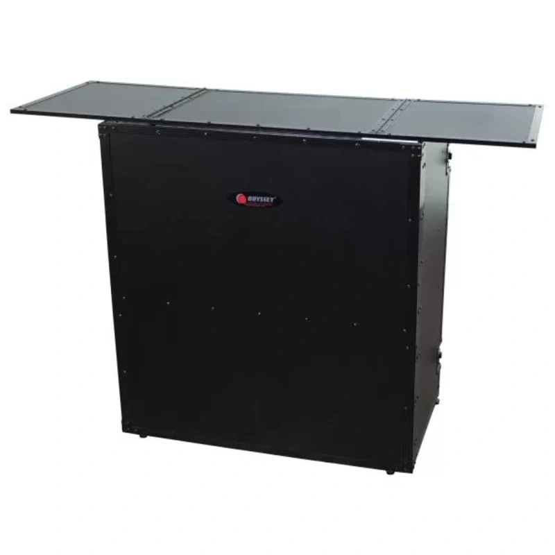ODYSSEY FZF5437T/BL 54" Wide x 37" Tall Black DJ Fold-out Table Stand Podium