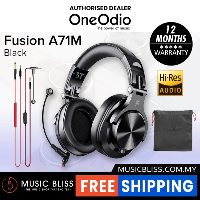 OneOdio A71M Head-mounted Noise Reduction Wired Headphone with Microphone