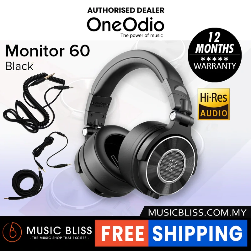 OneOdio Monitor 60 Professional Monitor Wired Headphone - Black