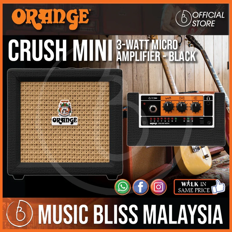 Orange Crush Mini 3-watt Micro Amplifier - Black