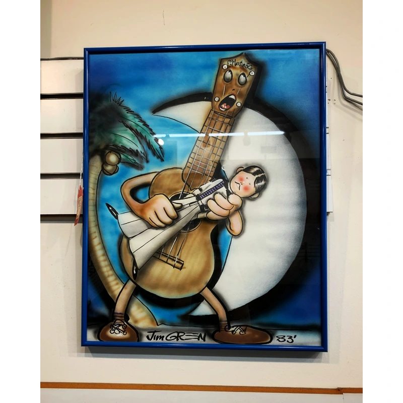 Original Artwork: Martin Uke with Man, Signed by Jim Green (1983)