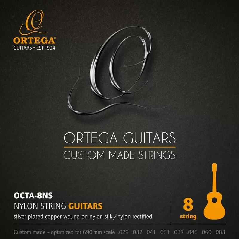 Ortega OCTA8-NS 8-String Classical Guitar Set