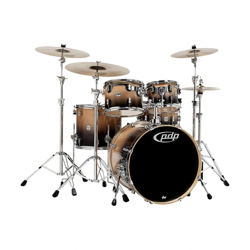 PDP by DW Concept Birch 5-Piece Shell Pack Natural to Charcoal Fade