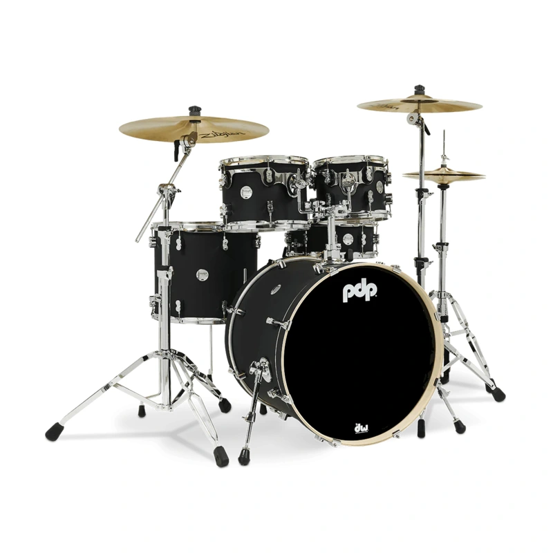 PDP Concept Maple 5 Piece Shell Pack - Satin Black Finishply