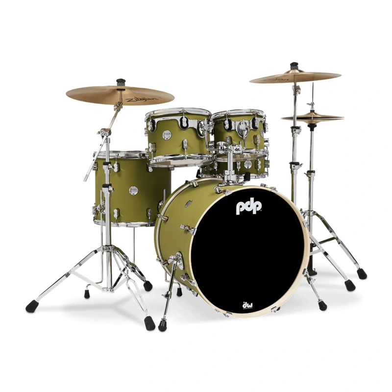 PDP Concept Maple 5 Piece Shell Pack - Satin Olive Finishply