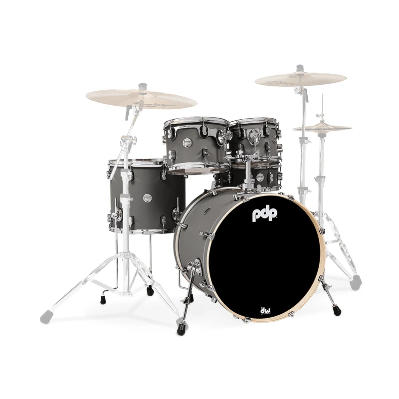 PDP Concept Maple 5 Piece Shell Pack - Satin Pewter Finishply
