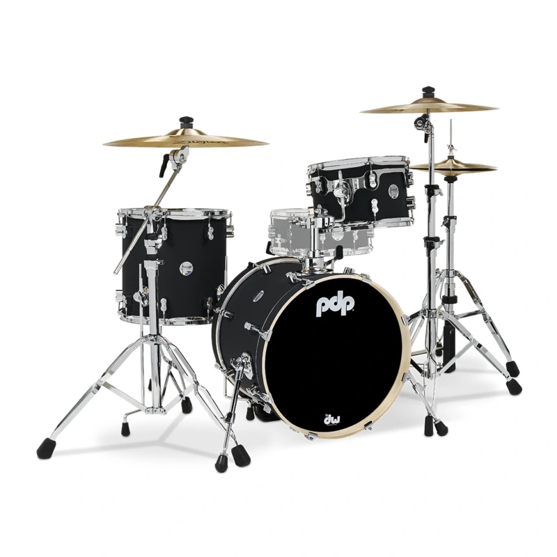 PDP Concept Maple Bop 3-Piece Shell Pack w/ 12" Tom, 14" Floor Tom & 18" Bass Drum - Satin Black