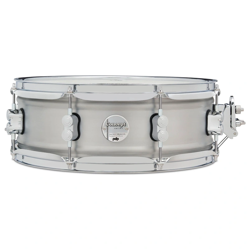 PDP Concept Series 5" X 14" Aluminum Snare Drum - Natural Satin Brushed Aluminum & Chrome Hardware