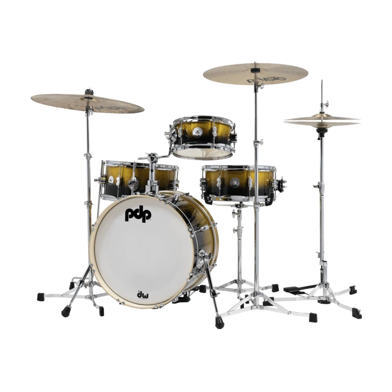 PDP Daru Jones New Yorker 4-Piece Poplar/Maple Shell Pack - Gold To Black Sparkle Fade