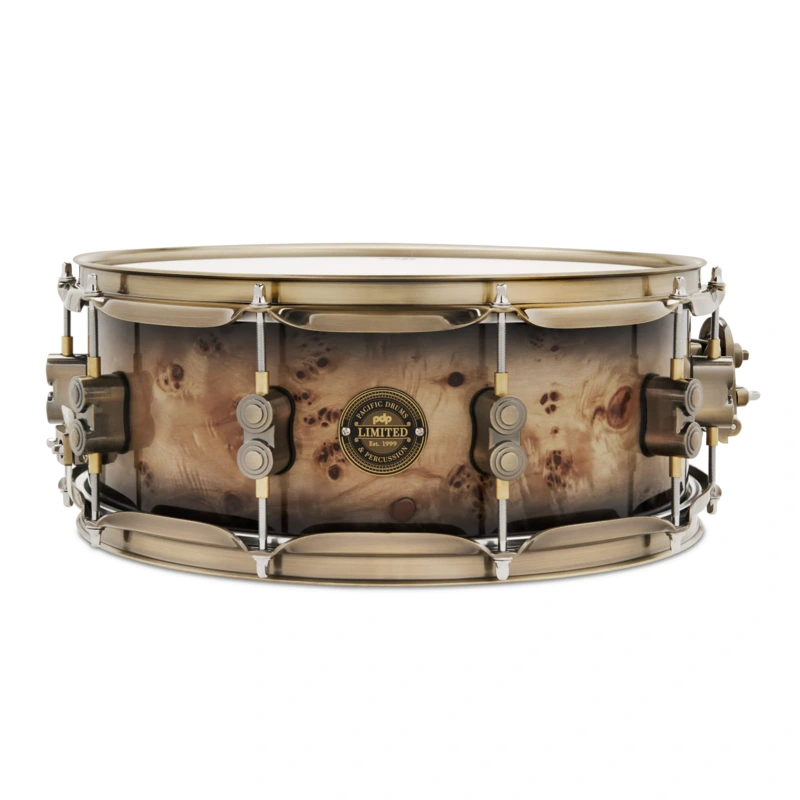 PDP Limited 5.5" x 14" Mapa Burl Snare Drum - Mapa Burl to Black Burst Lacquer