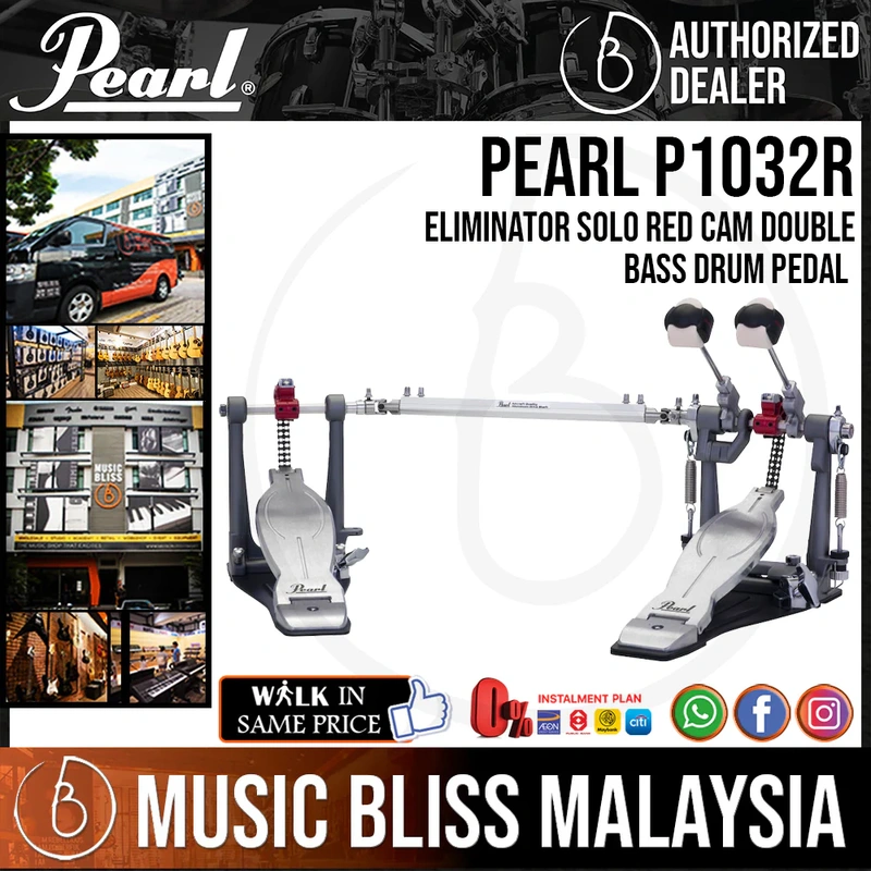 Pearl Eliminator Solo Red Cam Double Bass Drum Pedal