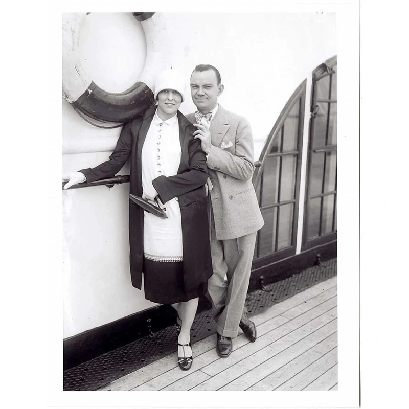 Photo: Cliff Edwards & Woman On Ship