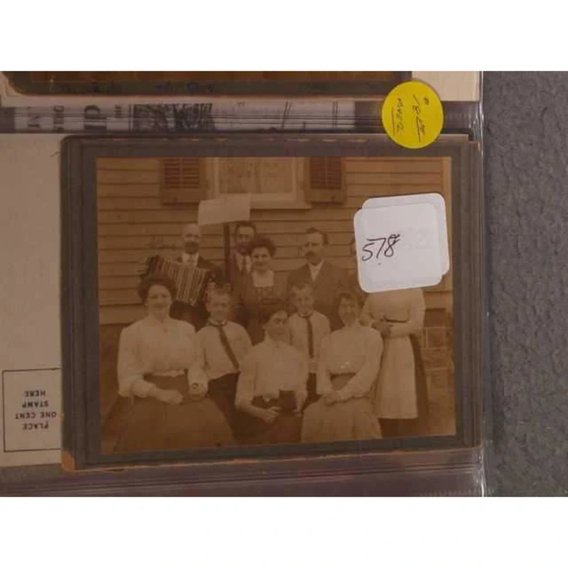 Photo: Group Outside House with Button Accordion