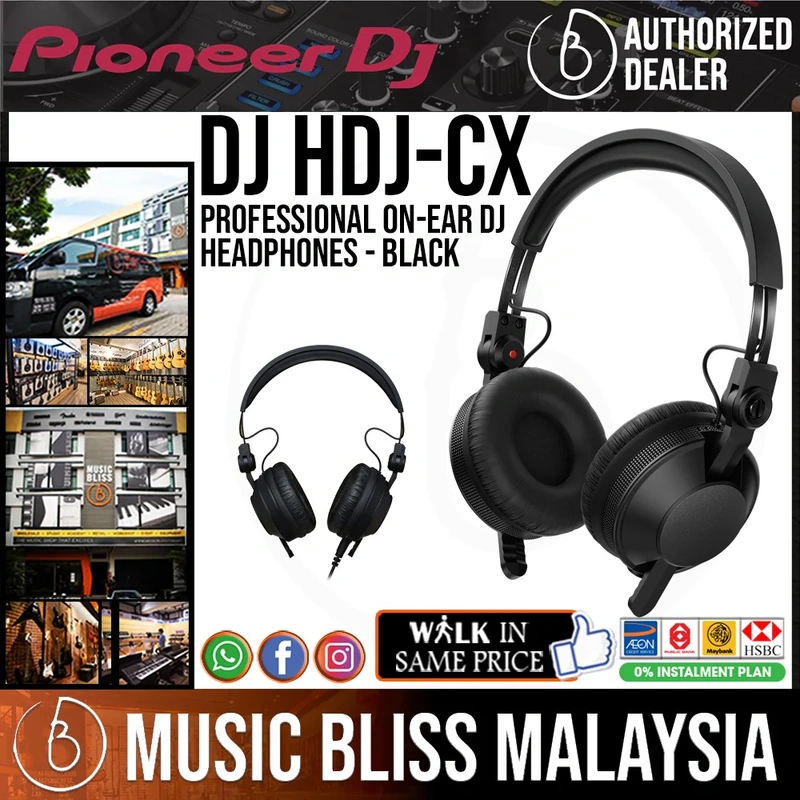 Pioneer DJ HDJ-CX Professional DJ Headphones - Black