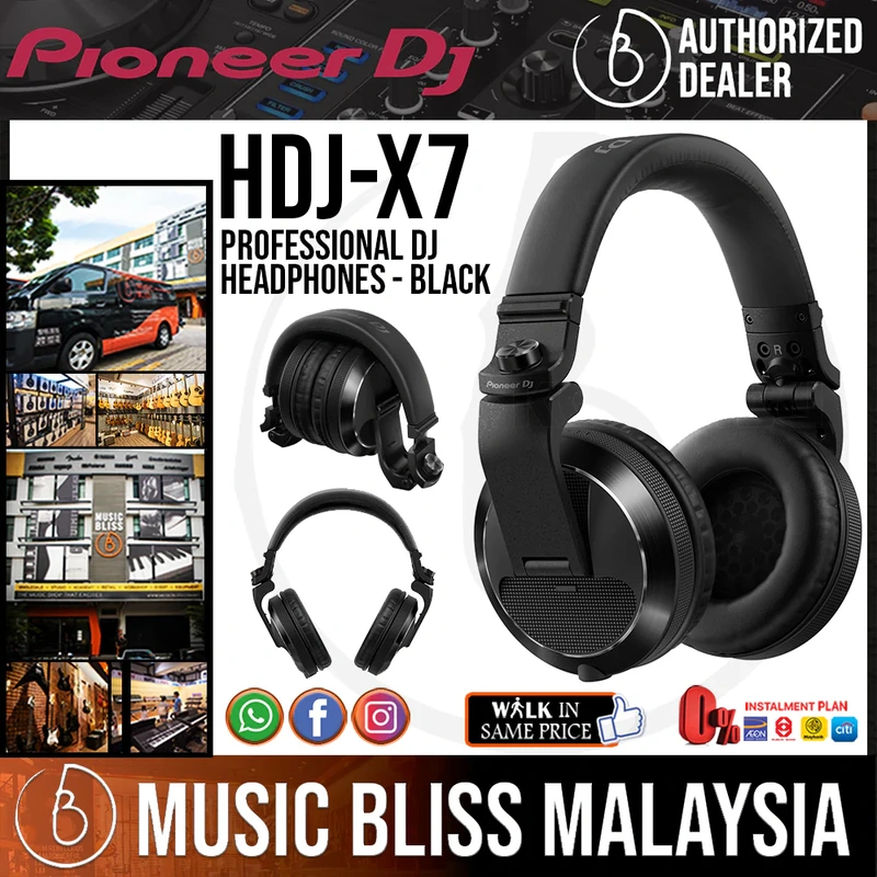 Pioneer DJ HDJ-X7 Professional DJ Headphones - Black