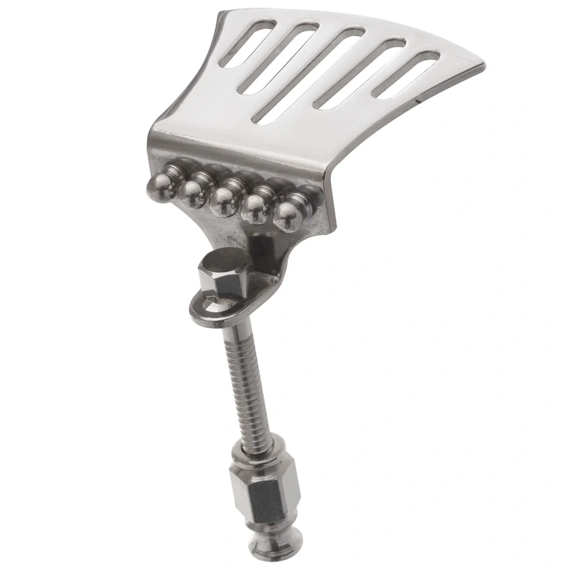 Pisgah Hawktail Banjo Tailpiece, Nickel-Plated Brass