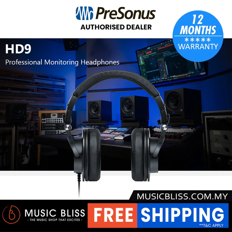PreSonus HD9 Professional Over-Ear Monitoring Headphones