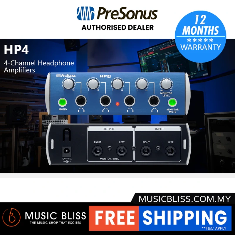 PreSonus HP4 4-channel Headphone Amplifier