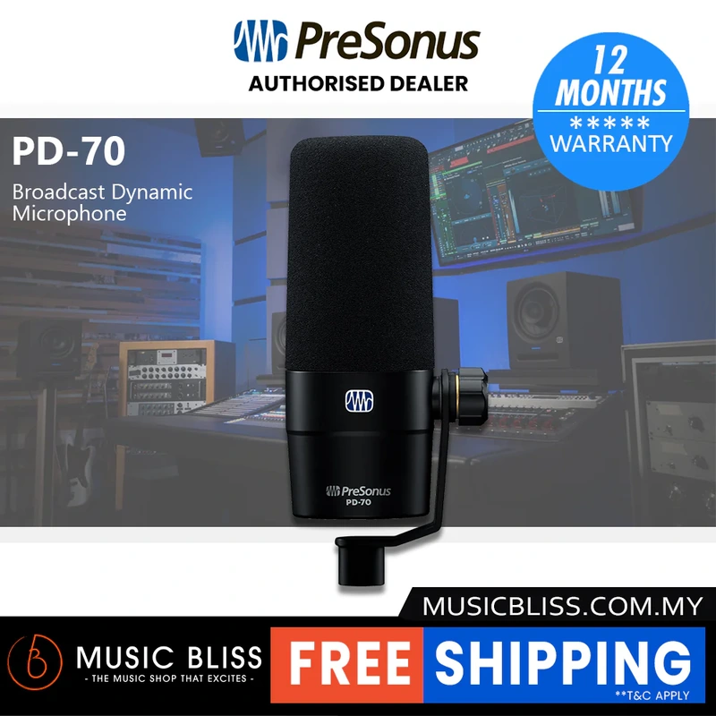 PreSonus PD-70 Dynamic Cardioid Broadcast Microphone