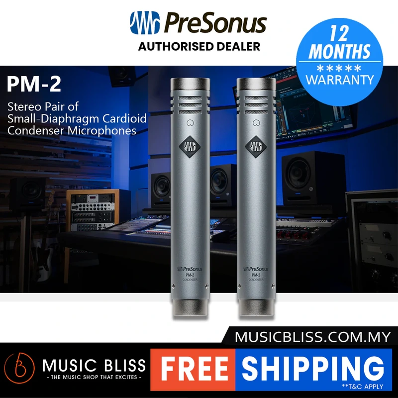 PreSonus PM-2 Small-Diaphragm Condenser Microphone Matched Pair