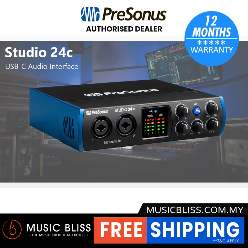 PreSonus Studio 24c USB-C Audio Interface
